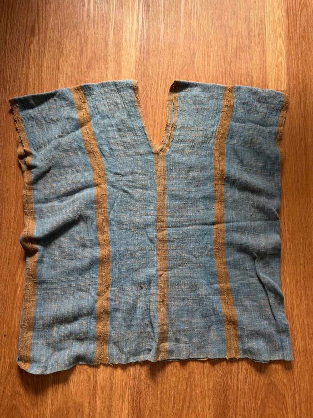 HandLoomed Indigo/coconut shelled Dyed Oaxacan Huipil 100 % natural cotton